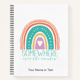 Irgendwo über dem Regenbogen Moderne Chic-Farben Notizbuch