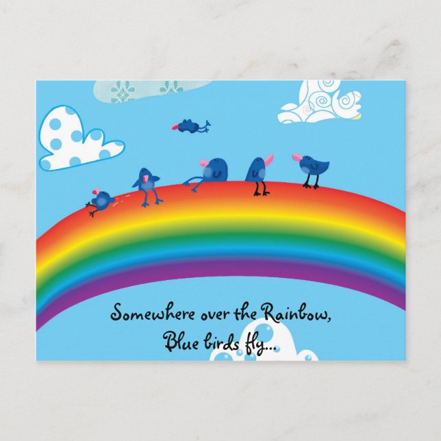 Irgendwo über dem Regenbogen Postkarte (Vorderseite)