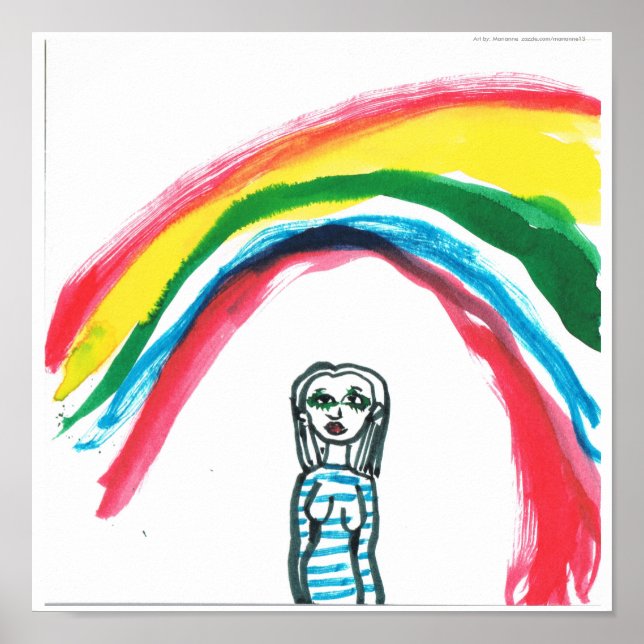 Irgendwo unter einem Regenbogen drucken Poster (Vorne)