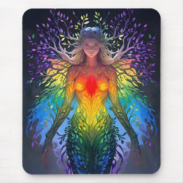 „Iridesca“ - Hüterin der Farben Mousepad (Vorne)