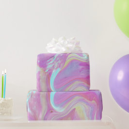 Iridescence Holografisches Muster Geschenkpapier