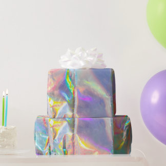 Iridescence Holografisches Muster Geschenkpapier