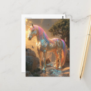 Iridescence Unicorn Fantasy Postkarte