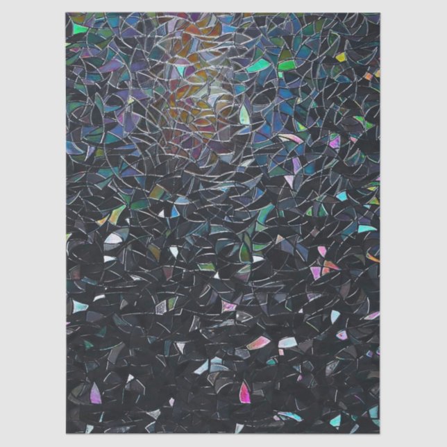 Iridescent Abstract Stained Glass Pattern Seidenpapier (Vorderseite)