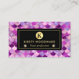 Iridescent and Gold Mermaid Scales Muster Visitenkarte