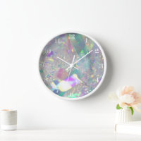 Iridescent Angel Tinsel Clock