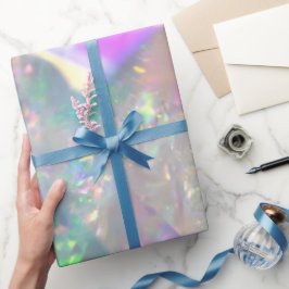 Iridescent Angel Tinsel Wrapping Paper Geschenkpapier
