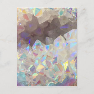 Iridescent Aura Crystals Postkarte