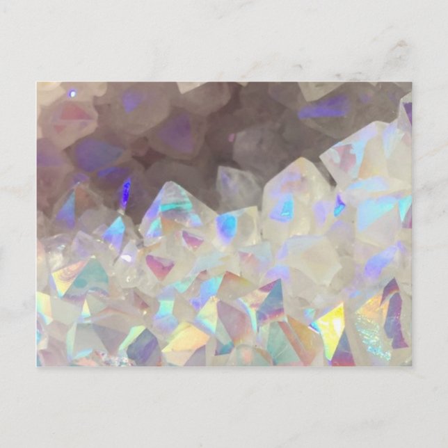 Iridescent Aura Crystals Postkarte (Vorderseite)