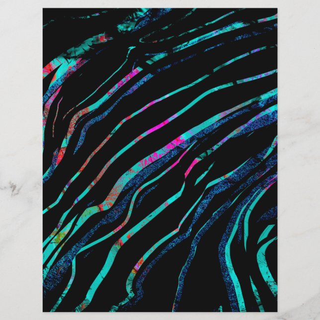 Iridescent Black Marble Scrapbook Paper (Vorderseite)