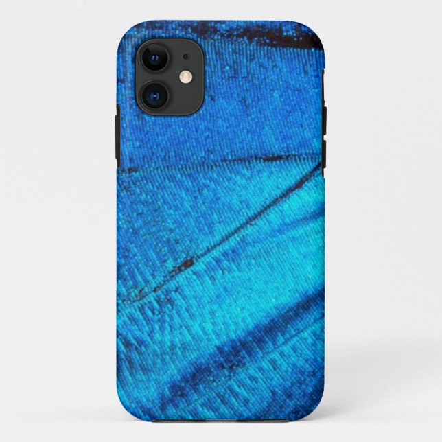 Iridescent Blue Butterfly Wing Case-Mate iPhone Hülle (Rückseite)