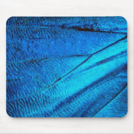 Iridescent Blue Butterfly Wing Mousepad