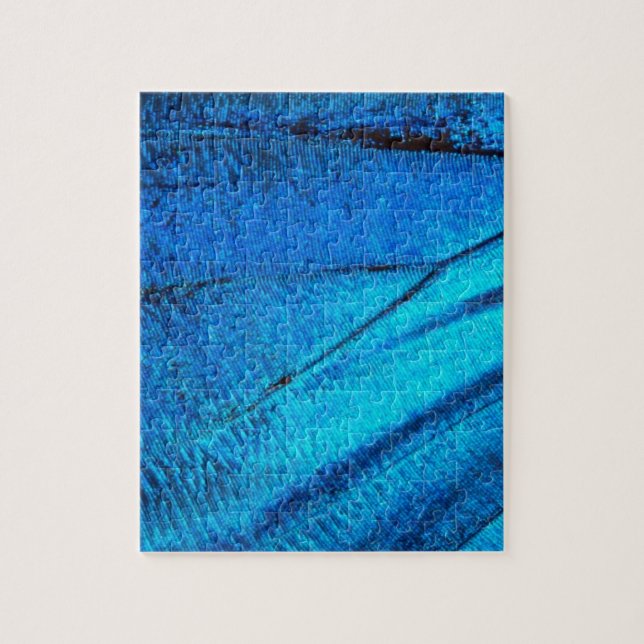 Iridescent Blue Butterfly Wing Puzzle (Vertikal)