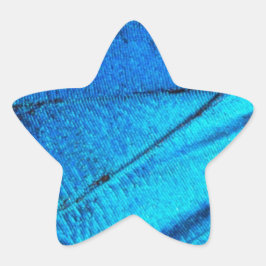 Iridescent Blue Butterfly Wing Stern-Aufkleber