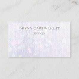 Iridescent Bokeh Sparkle Lights White Visitenkarte