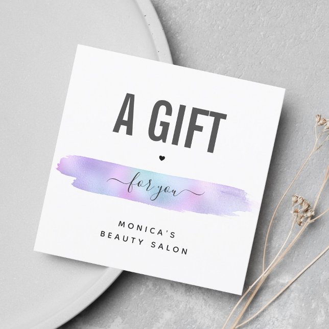 Iridescent Brush Stroke Add Logo Schönheit Makeup  (Von Creator hochgeladen)