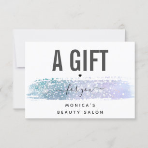 Iridescent Brush Stroke Moderne Beauty Salon Welln