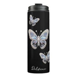 Iridescent Butterfly Elegance Thermosbecher