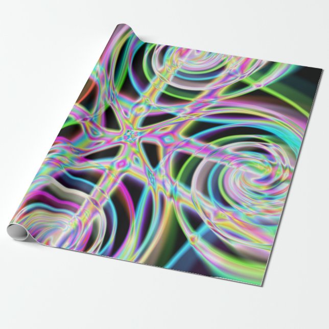 Iridescent Chrome Nine Geschenkpapier (Ungerollt)