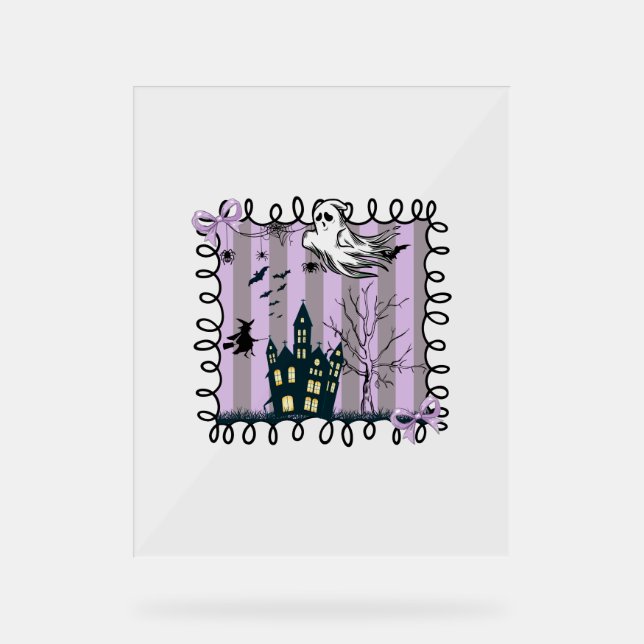 Iridescent Coquette Halloween Acrylschild (Vorderseite)
