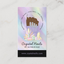 Iridescent Crystal Nail Technician Beauty Salon Bu Visitenkarte
