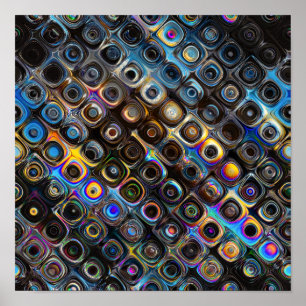 Iridescent Form Pattern Poster