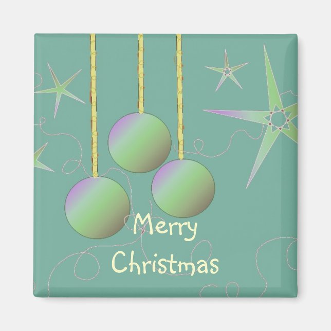 Iridescent frohe Weihnachtsdesign Magnet (Vorne)