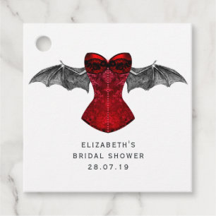 Iridescent Gothic Crimson Red Hexe Geschenkanhänger