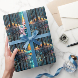 Iridescent Holiday Dream 🎄 glühenden Weihnachtsba Geschenkpapier