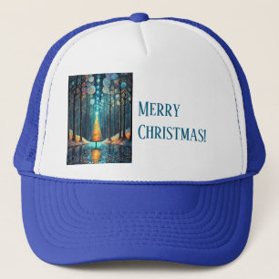 Iridescent Holiday Dream 🎄 glühenden Weihnachtsba Truckerkappe