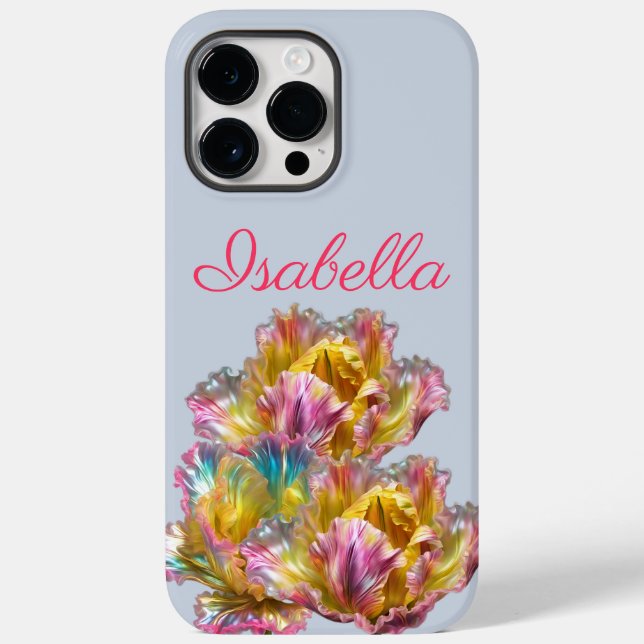 Iridescent holografische Ruffled Tulip Case-Mate iPhone Hülle (Rückseite)