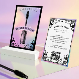 Iridescent holographic Beauty Lash Salon Luxury Visitenkarte