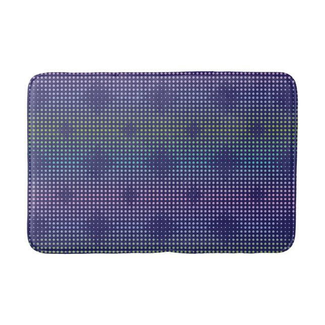 Iridescent Holographic Dots Pattern Badematte (Vorderseite)