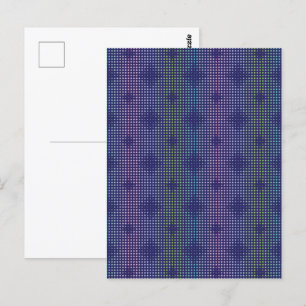 Iridescent Holographic Dots Pattern Postkarte