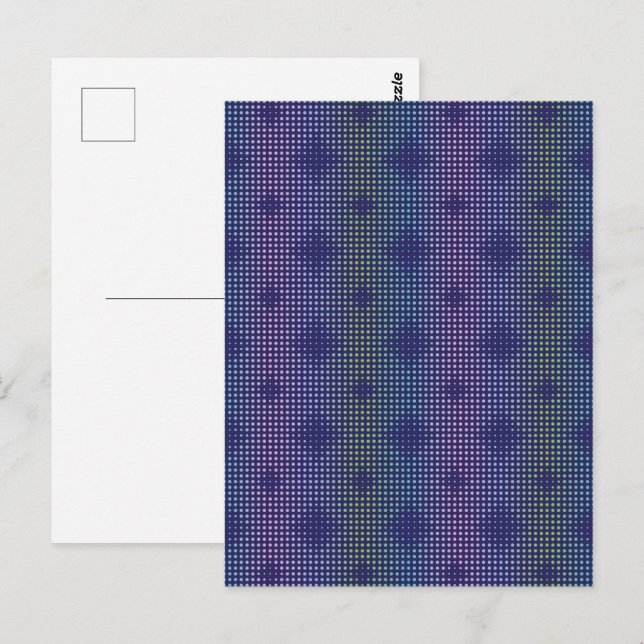 Iridescent Holographic Dots Pattern Postkarte (Vorne/Hinten)