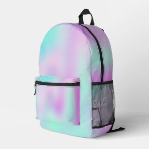 Iridescent Holographic Gradient Bedruckter Rucksack