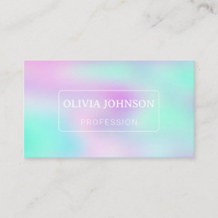 Iridescent Holographic Gradient Visitenkarte