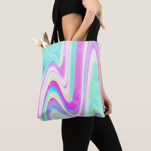 Iridescent Holographic Liquid Swirl (Von Nahem)