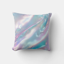 Iridescent Holographic Modern Blue Pink Kissen
