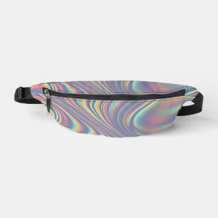 Iridescent Holographic Swirl Texture Bauchtasche