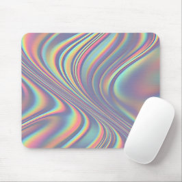 Iridescent Holographic Swirl Texture Mousepad
