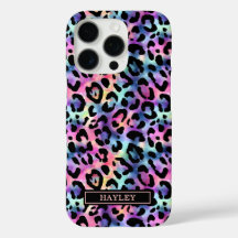 Iridescent Leopard Print Monogrammed