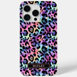 Iridescent Leopard Print Monogrammed Case-Mate iPhone Hülle