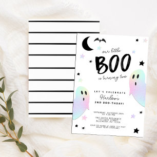 Iridescent Little Boo Ghost Halloween Geburtstag Einladung