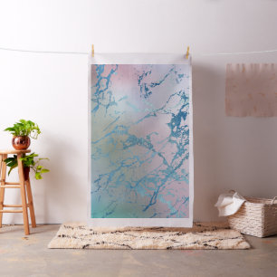 Iridescent Marble   Trendy Imitats Holo Blue Pink Stoff