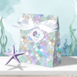 Iridescent Mermaid Scales Clam Muschel V1 ID1144 Geschenkschachtel