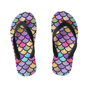 Iridescent Mermaid Scales Kinderbadesandalen