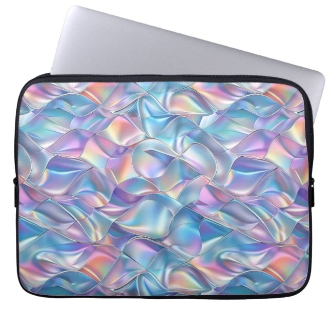 Iridescent Metallic 6 geometrisch Laptopschutzhülle (Vorderseite)