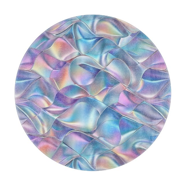 Iridescent Metallic 6 geometrisch Schneidebrett (Vorderseite)