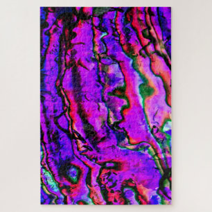 Iridescent Metallic Marble Blue Green Lila Pink Puzzle